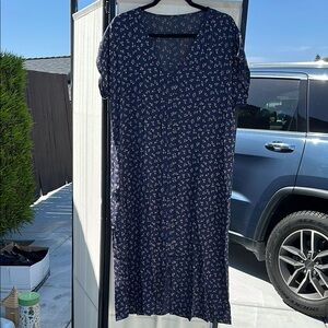 Madewell Floral Navy Dress